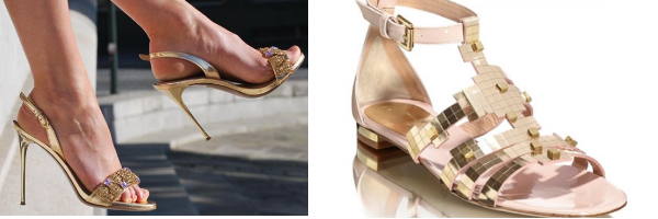 Женская «золотая» обувь из Италии, Обувь Luis Onofre