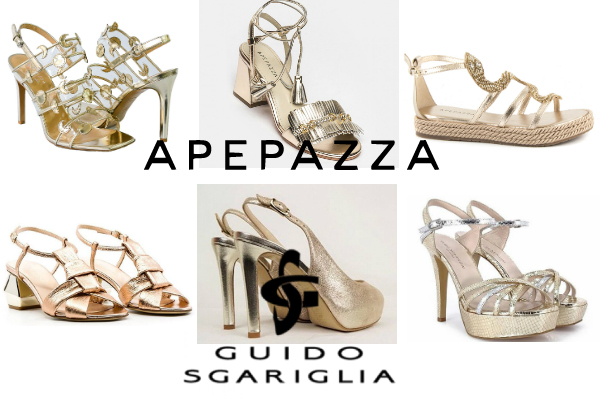 Женская «золотая» обувь из Италии. Женская обувь APEPAZZA. Женская обувь Guido Sgariglia